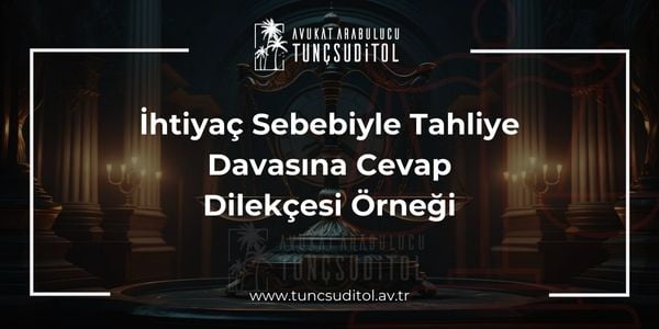 Ihtiyac Sebebiyle Tahliye Davasina Cevap Dilekcesi Ornegi Avukat Tunc Sudi Tol